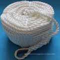white 3 strands twisted nylon multifilament rope